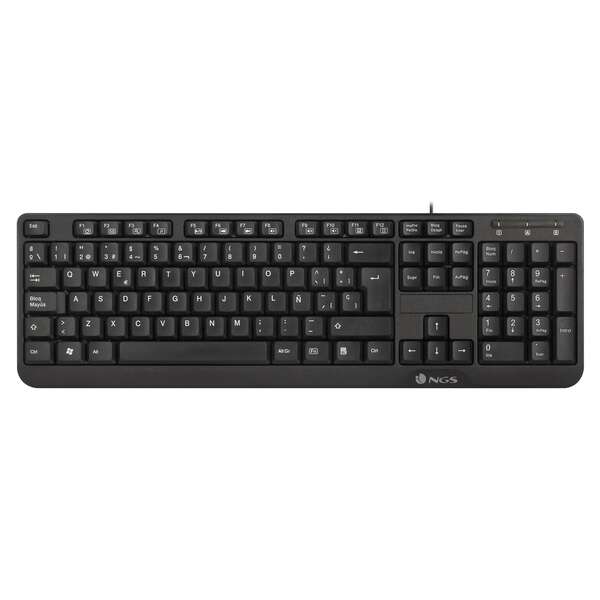 ngs teclado con 12 teclas multimedia cable de 1.4m qwerty italiano color negro