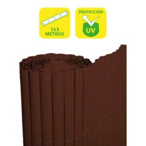 sungarden cañizo plastico doble cara 1x3m color marron oscuro