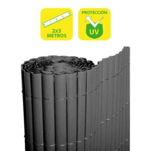 sungarden cañizo plastico doble cara 2x3m color gris oscuro