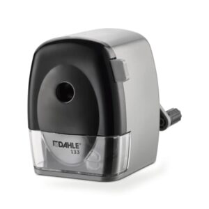 dahle 133 afilalapices de manivela para lapices de 8 a 11,5mm Ø fresa de acero forma de punta ajustable gran deposito color gris/negro