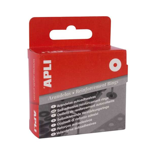 apli pack de 500 arandelas de refuerzo 13mm polipropileno color blanco