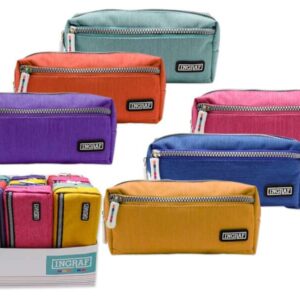 ingraf mediterraneo portatodo plano diseño elegante material resistente cierre seguro ideal para viajes y uso diario colores surtidos