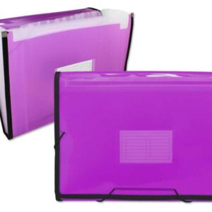 ingraf carpeta frame fuelle 13 departamentos tamaño a4 polipropileno translucido gomas y solapas color rosa