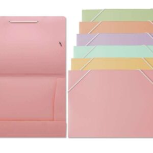 bismark carpeta con solapas a5 polipropileno cierre de gomas colores pastel surtidos
