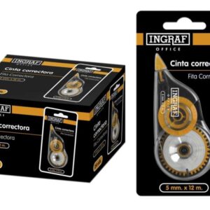 ingraf cinta correctora en seco 5mmx12m correccion rapida y limpia escritura inmediata