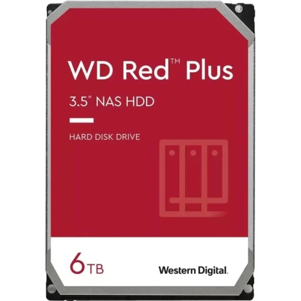wd red plus disco duro interno 3.5" 6tb nas sata iii