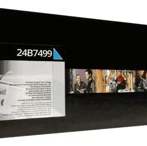 lexmark 24b7499 cyan cartucho de toner original 24b7499