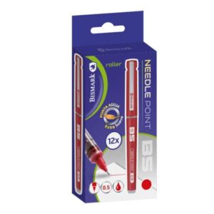bismark boligrafo tinta liquida punta aguja escritura suave alta precision color rojo