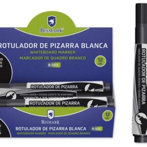 bismark rotulador para pizarra 3mm punta fina tinta de secado rapido facil de borrar color negro