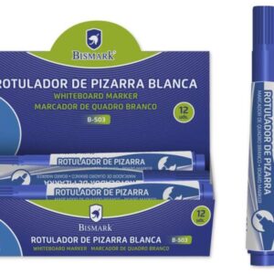 bismark rotulador pizarra tinta a base de alcohol punta media de fibra acrilica punta redonda color azul