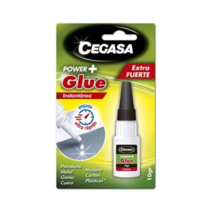 cegasa power glue pegamento instantaneo 10gr alta resistencia secado rapido facil aplicacion color transparente