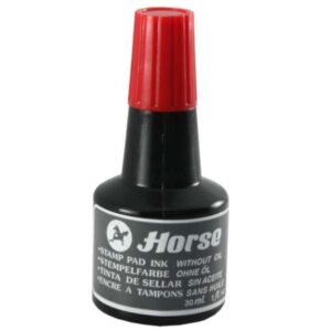 horse bote de tinta para tampon 30ml sin aceite color rojo