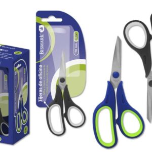 bismark tijeras de oficina acero inoxidable 17cm empuñadura ergonomica muy ligeras y resistentes colores surtidos aleatorios
