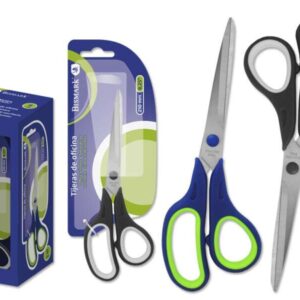 bismark tijeras de oficina acero inoxidable 21cm empuñadura ergonomica muy ligeras y resistentes colores surtidos aleatorios
