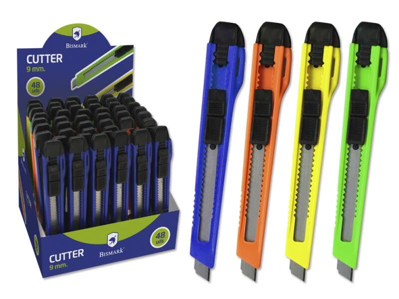 bismark cutter pequeño con cuchilla de acero sistema de bloqueo retractable e intercambiable colores surtidos