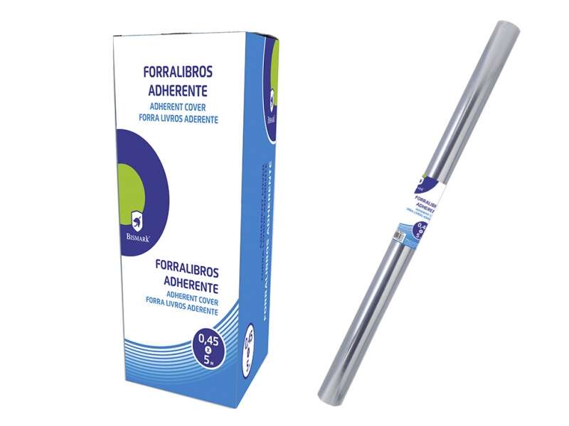 bismark forralibros adherente pvc 5mx45cm forro de plastico adherente transparente