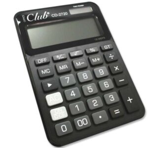 ingraf cd 2720 12 calculadora de 12 digitos 4 teclas de memoria tecla de doble cero calculo de porcentaje tecla de suma extragrande tecla de margen de costes alimentacion solar y a pilas color negro