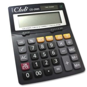 ingraf cd 2685 12rp calculadora de 12 digitos tecla de borrado 3 teclas de memoria doble cero y porcentaje suma extragrande alimentacion solar y a pilas color negro