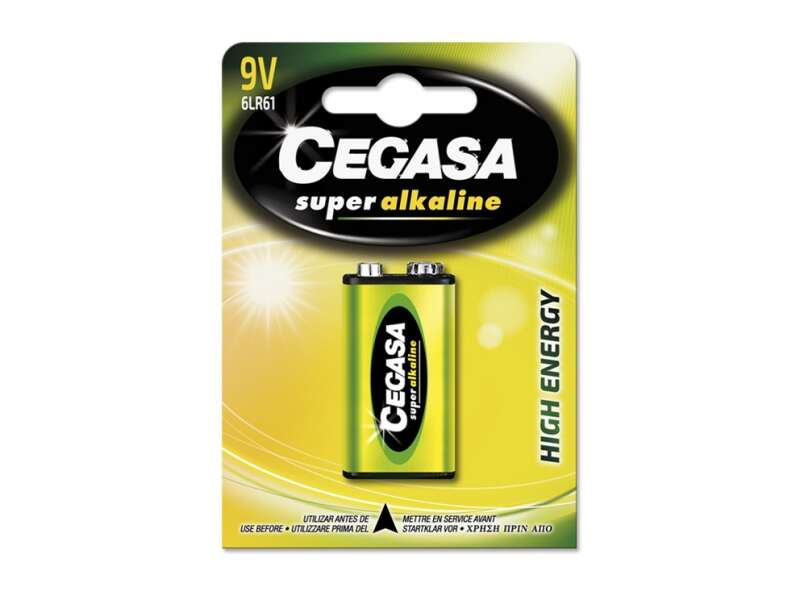cegasa super alkaline pack de 1 pila 6lr61 9v alta tecnologia fiabilidad elevado rendimiento maximas prestaciones