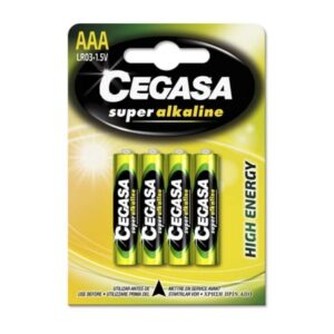 cegasa super alcaline pack de 4 pilas lr03 aaa alta tecnologia fiabilidad elevado rendimiento maximas prestaciones