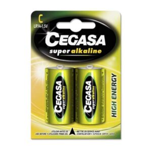 cegasa super alcaline lr14 pack 2 pilas lr14 c 1.5v alta tecnologia fiabilidad elevado rendimiento maximas prestaciones