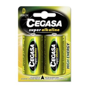 cegasa super alcaline lr20 pack 2 pilas lr20 1.5v alta tecnologia fiabilidad elevado rendimiento