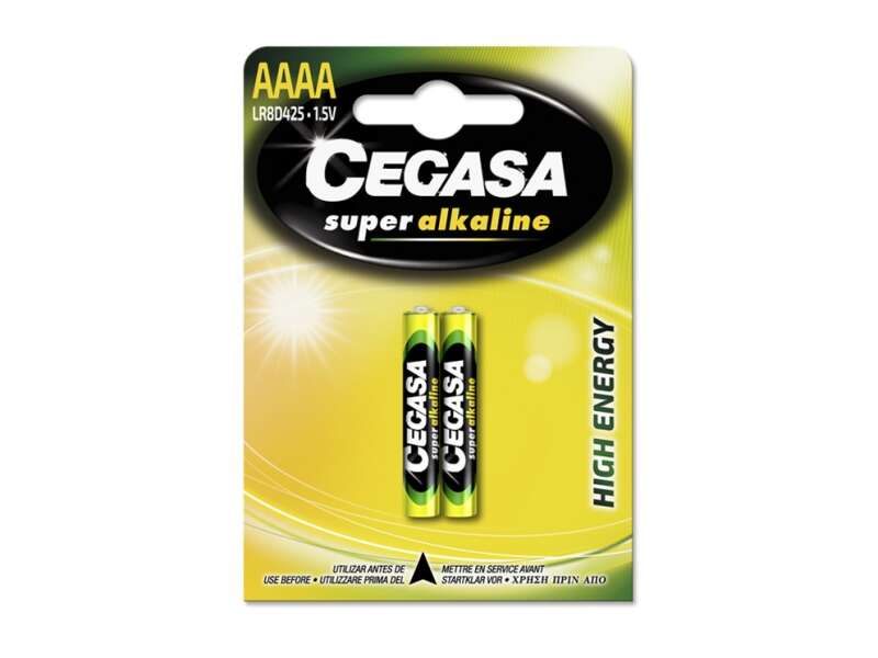 cegasa super alkaline lr8d425 pack de 2 pilas aaaa alta tecnologia fiabilidad elevado rendimiento maximas prestaciones