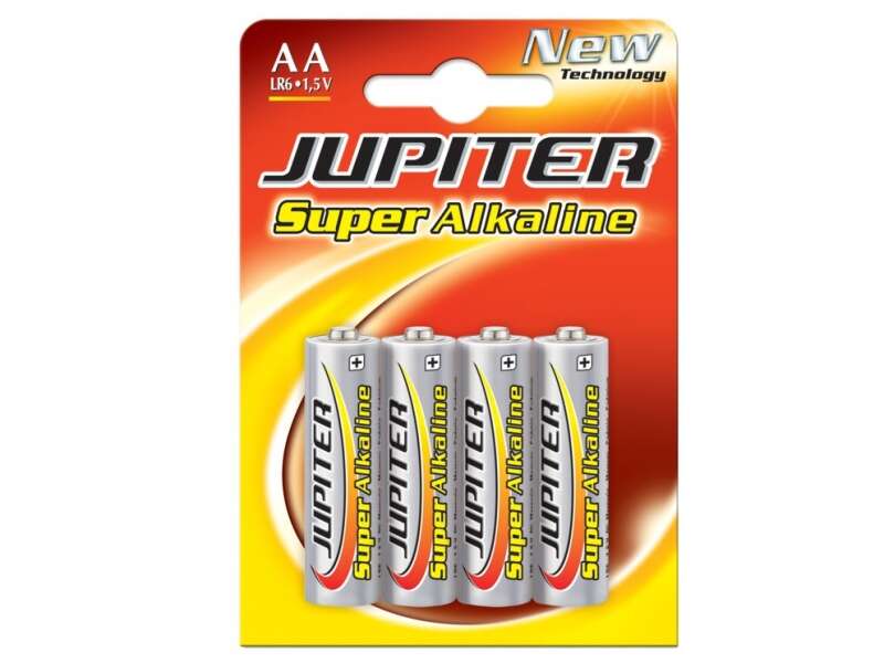 jupiter pack de 4 pilas alcalinas lr6 aa alta tecnologia fiabilidad elevado rendimiento maximas prestaciones
