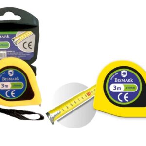bismark flexometro 3m con freno cinta para la muñeca resistente para hogar y oficina color amarillo