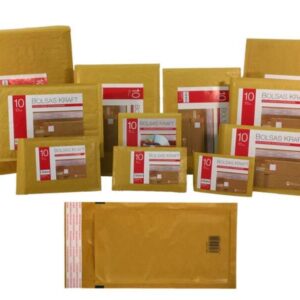 bismark bolsa acolchada kraft nº12 120x215mm recubrimiento interno de laminas de burbuja de aire cierre autoadhesivo ideal para envios con alta proteccion