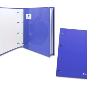 bismark carpeta de 4 anillas con 80 hojas cuadricula 4x4 formato a4 fabricada en carton color azul