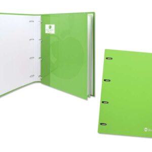 bismark carpeta de 4 anillas con 80 hojas cuadricula 4x4 formato a4 fabricada en carton color verde