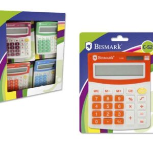 bismark c 52 calculadora escolar de 8 digitos funciones basicas y memoria alimentacion solar y a pilas colores surtidos aleatorios