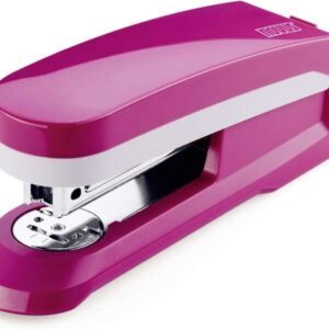 novus evolution e 25 fresh grapadora + caja de 200 grapas 24/6 hasta 25 hojas grapado cerrado, abierto y clavado color fucsia
