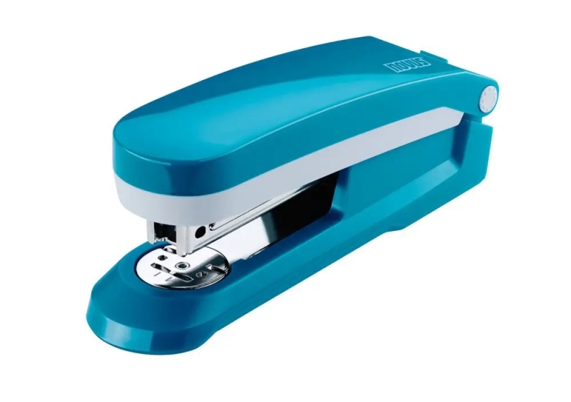 novus evolution e 25 fresh grapadora + caja de 200 grapas 24/6 hasta 25 hojas grapado cerrado, abierto y clavado color azul