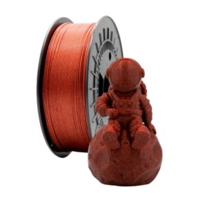 filamento 3d pla glitter diametro 1.75mm bobina 1kg color rojo
