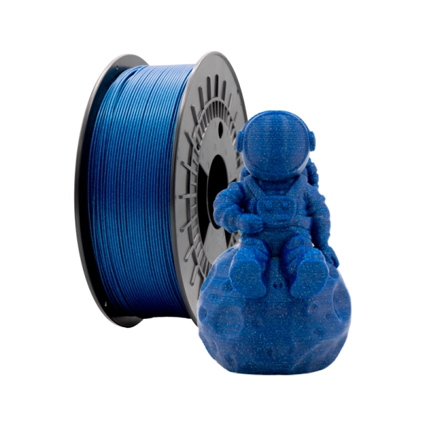 filamento 3d pla glitter diametro 1.75mm bobina 1kg color azul