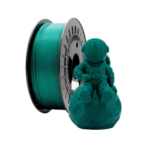 filamento 3d pla glitter diametro 1.75mm bobina 1kg color verde