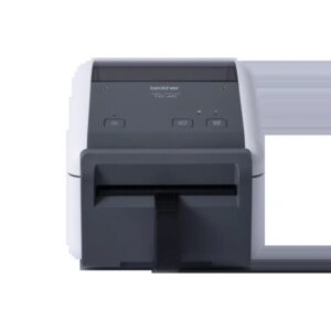 brother td 4420dnfc impresora termica de etiquetas usb, lan resolucion 203ppp admite rollos continuos linerless color blanco/gris