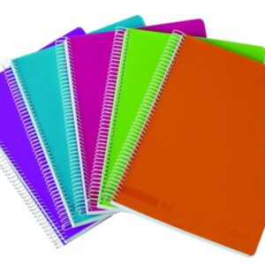 ancor classic stripes cuaderno espiral tamaño folio raya horizontal 80 hojas 90gr tapa de plastico colores surtidos