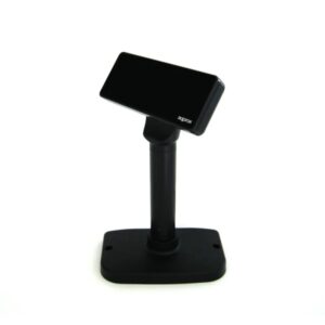approx visor de cliente vfd para tpv alfanumerico fluorescente 20 caracteres y 2 lineas 3 alturas y rotacion 355º color negro