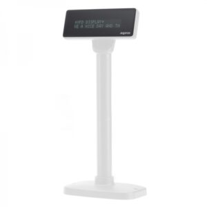 approx visor de cliente vfd para tpv alfanumerico fluorescente 20 caracteres y 2 lineas 3 alturas y rotacion 355º color blanco
