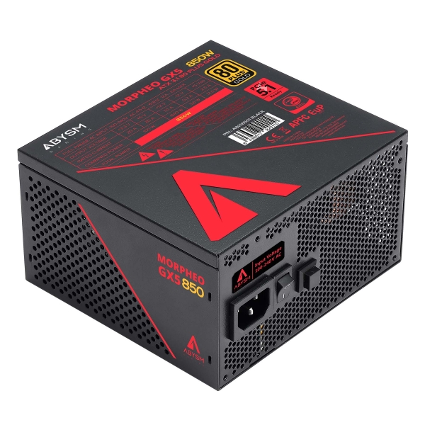 abysm gaming morpheo gx5 850w fuente de alimentacion 80 plus gold full modular 850w atx ventilador 120mm
