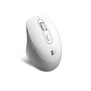 subblim curve ergo dual raton inalambrico bluetooth, usb 2.4ghz 1600dpi 5 botones uso diestro color blanco