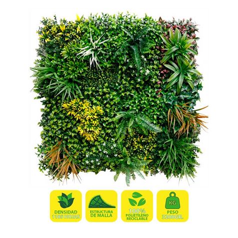 sungarden jardin vertical serie petalario 100x100cm color verde