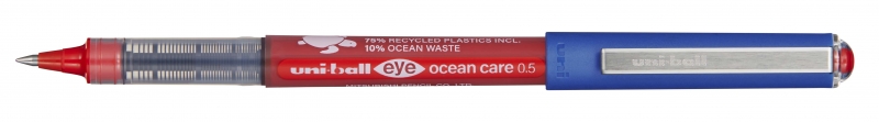 uni ball eye ocean care ub 150rop boligrafo de tinta liquida punta de bola 0.5mm tinta resistente al agua y luz color rojo