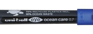 uni ball eye ocean care ub 157rop boligrafo de tinta liquida punta de bola 0.7mm trazo 0.5mm tinta resistente al agua y luz color negro