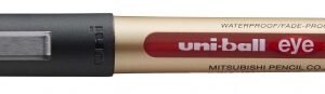 uni ball eye broad ub 150 10 boligrafo de tinta liquida punta de bola 1mm tinta resistente al agua y luz sistema de control de tinta color rojo
