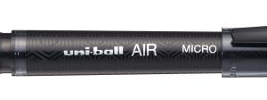 uni ball air micro uba 188 m rollerball punta de acetato plastico 0.5mm escritura ajustable tinta pigmentada resistente al agua y luz color negro