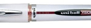 uni ball vision elite ub 200 rollerball de tinta liquida punta de bola 0.8mm sistema antifugas para viajes color rojo